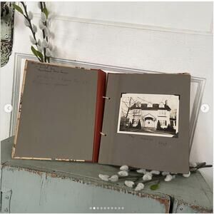 Vintage Snapshots Photograph Scrapbook BW Family NJ Home Beach Cottage Boat Lake